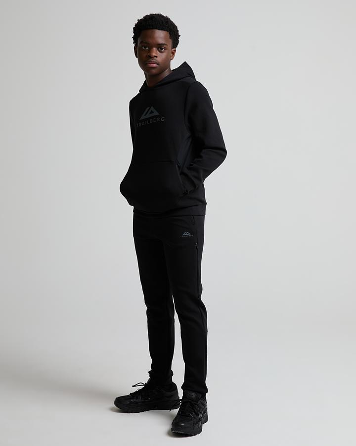 Trailberg Junior Stormlight Overhead Hoodie - Black Graphite Grey