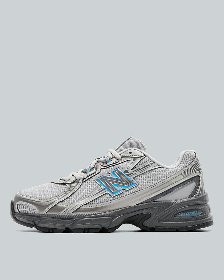 New Balance Junior 740 Trainers - Dark Silver Metallic Fan Blue