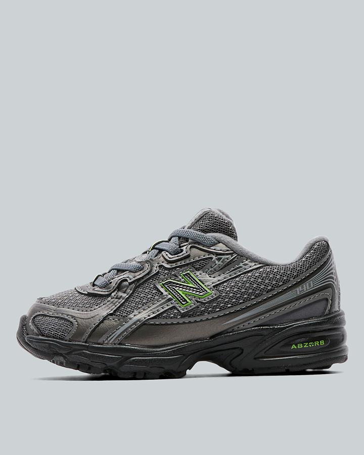 New Balance Baby 740 Trainers - Black Metallic Alkaline Green
