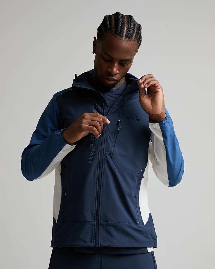 Trailberg Men's Triathlon Ultra Windbreaker - Storm Blue/Ink/Frosted Ridge