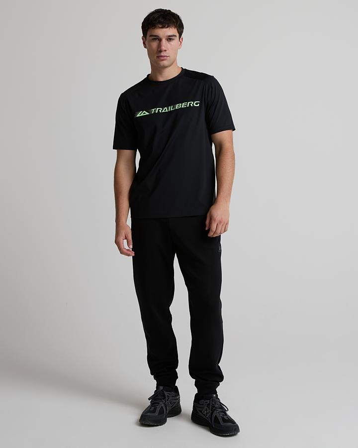Trailberg Men's Pulsewave T-Shirt - Black/Inkwell Shadow/Mint Green