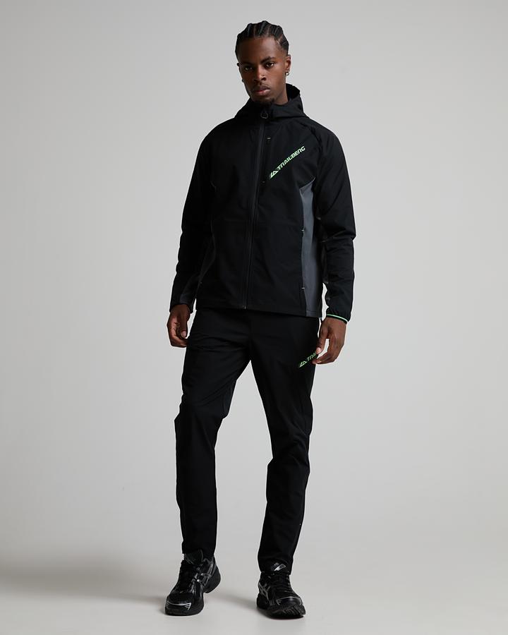 Trailberg Men's Pulsewave Hoodie - Black/Inkwell Shadow/Mint Green
