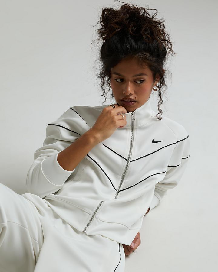 Nike Women's Windrunner Poly Knit Funnel Neck Jacket - Sail/Black