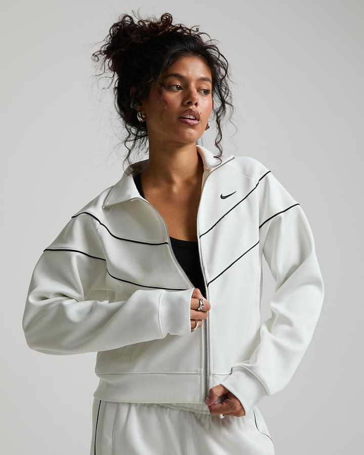 Nike Women's Windrunner Poly Knit Funnel Neck Jacket - Sail/Black