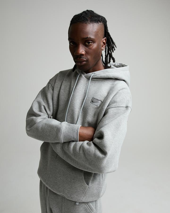 Nike Men's Street Fleece Overhead Hoodie - Dark Grey Heather