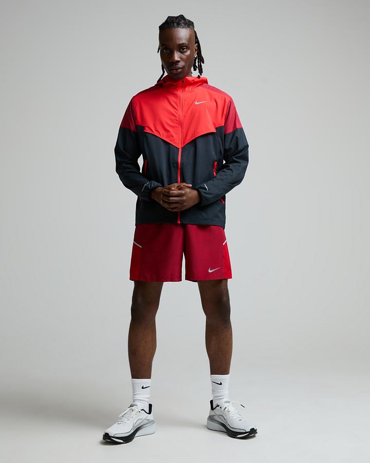 Nike Men's Dri-FIT Miler 7 Inch Unlined Short - Tough Red/Sport Red/Reflective Silver