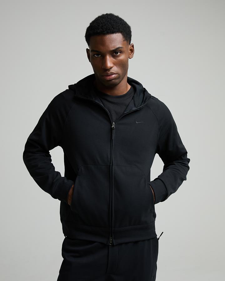 Nike Men's Primary NanoKnit Dri-FIT UV Protection Full Zip Hoodie - Black