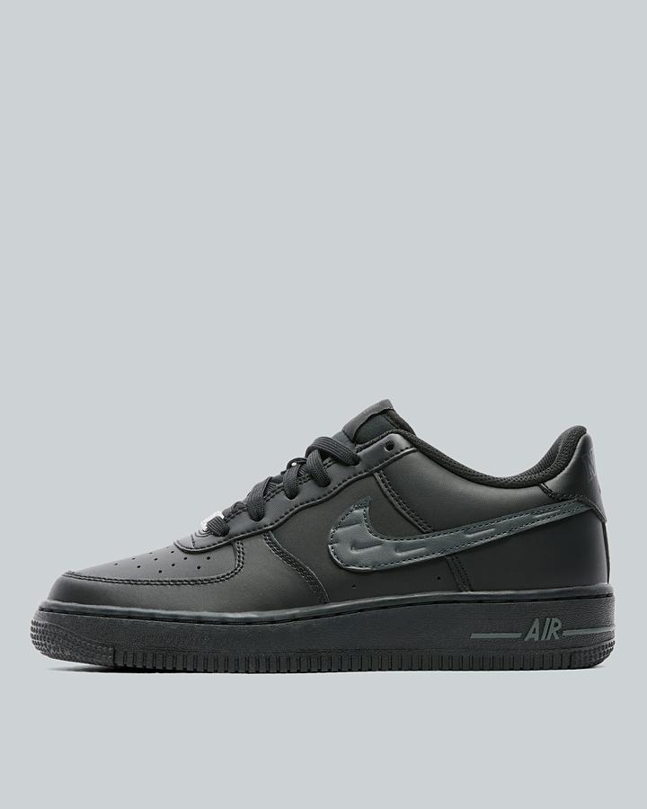 Nike Junior Air Force 1 Low Trainers - Black Anthracite