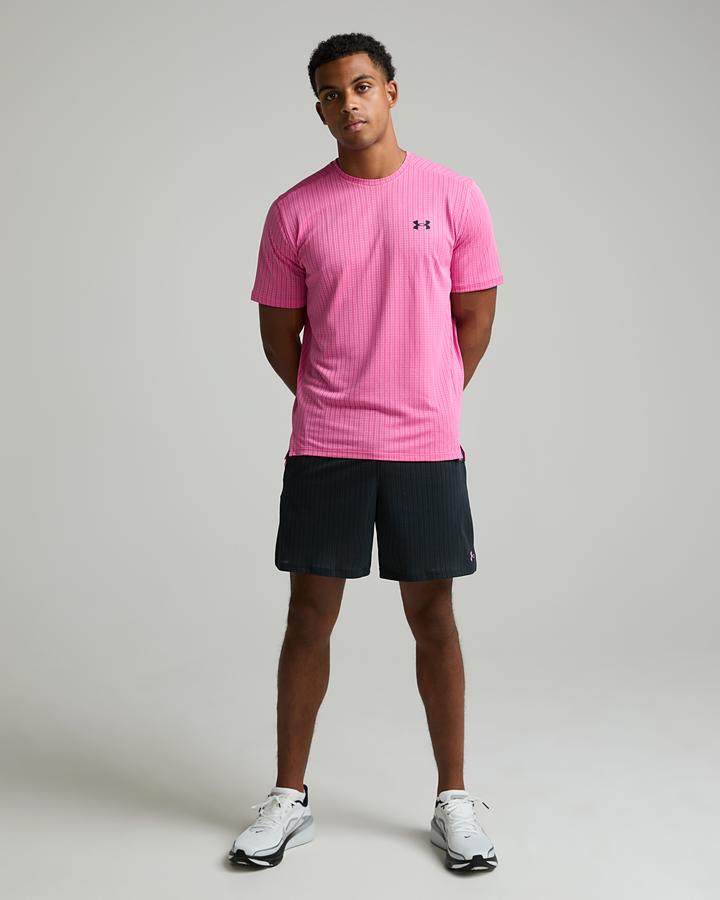 Under Armour Men's Tech Vent Jacquard T-Shirt - Pink Frenzy/Ultimate Black