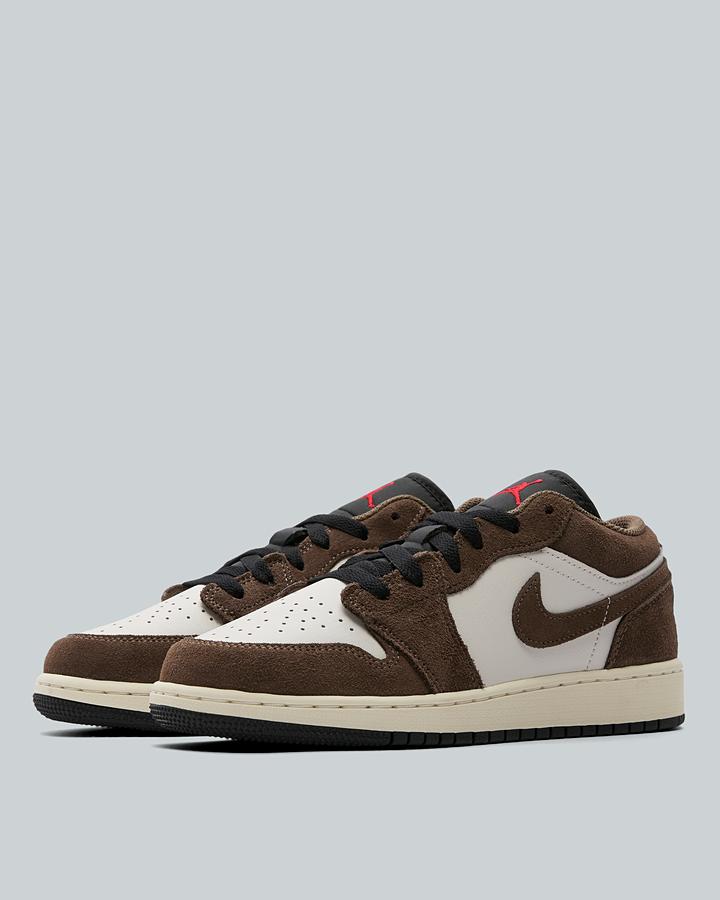 Jordan Junior Air Jordan 1 Low Trainers - Palmino Black Phantom Sail