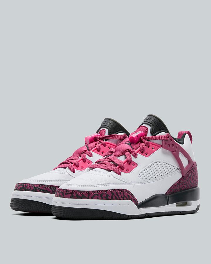 Jordan Junior Spizike Low Trainers - White Off Noir Sweet Beet Desert Pink