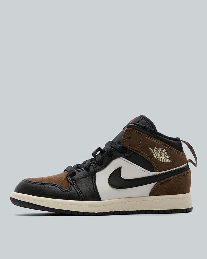 Jordan Infant Air Jordan 1 Mid Trainers - Black Phantom Palomino University Red