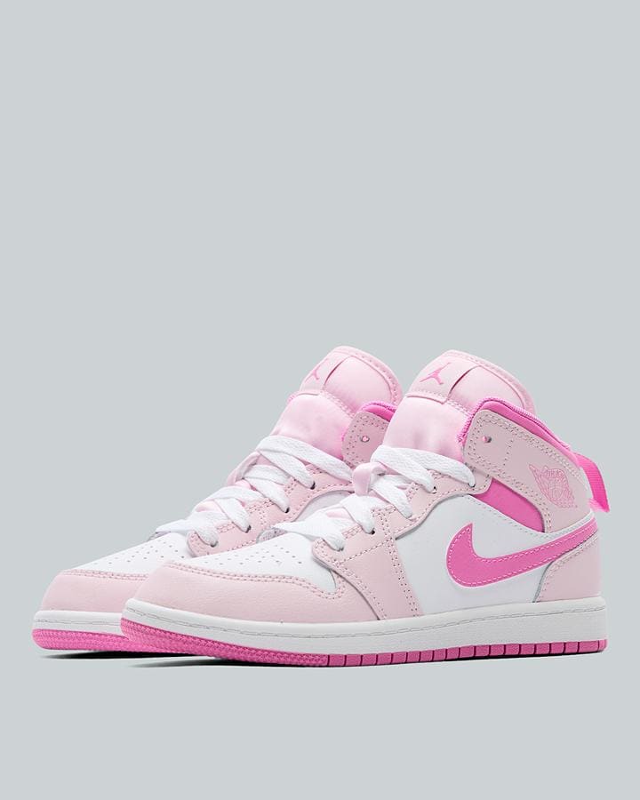 Jordan Infant Air Jordan 1 Mid Trainers - Pink Foam China Rose White