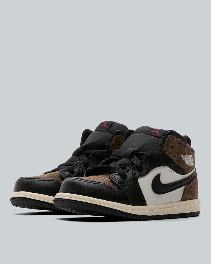 Jordan Baby Air Jordan 1 Mid Trainers - Black Phantom Palomino University Red