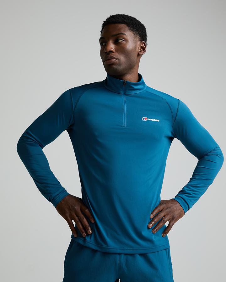 Berghaus Men's Wayside 3.0 Tech Quarter Zip Top - Blue