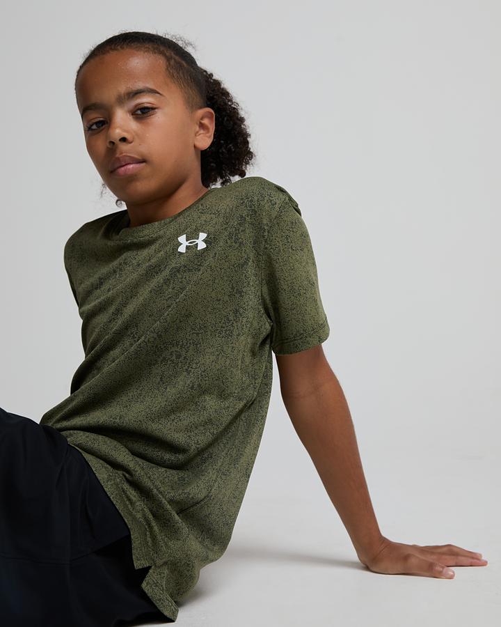 Under Armour Junior Tech Pixelate T-Shirt - Marine Od Green White