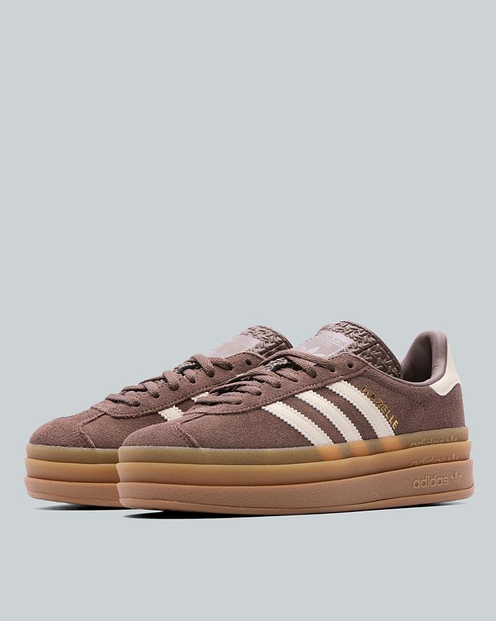 adidas Junior Gazelle Bold Trainers - Roston Wonder White Gold Metallic
