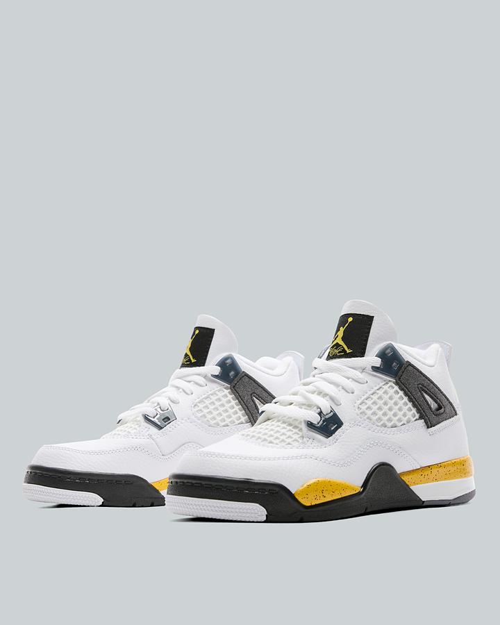 Jordan Infant Air Jordan 4 Retro 'Rare Air' Trainers - White Tour Yellow Black