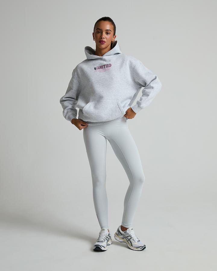 Monterrain Women's United In Motion Overhead Hoodie - Ice Marl/Emerald Veil/Sweet Pink