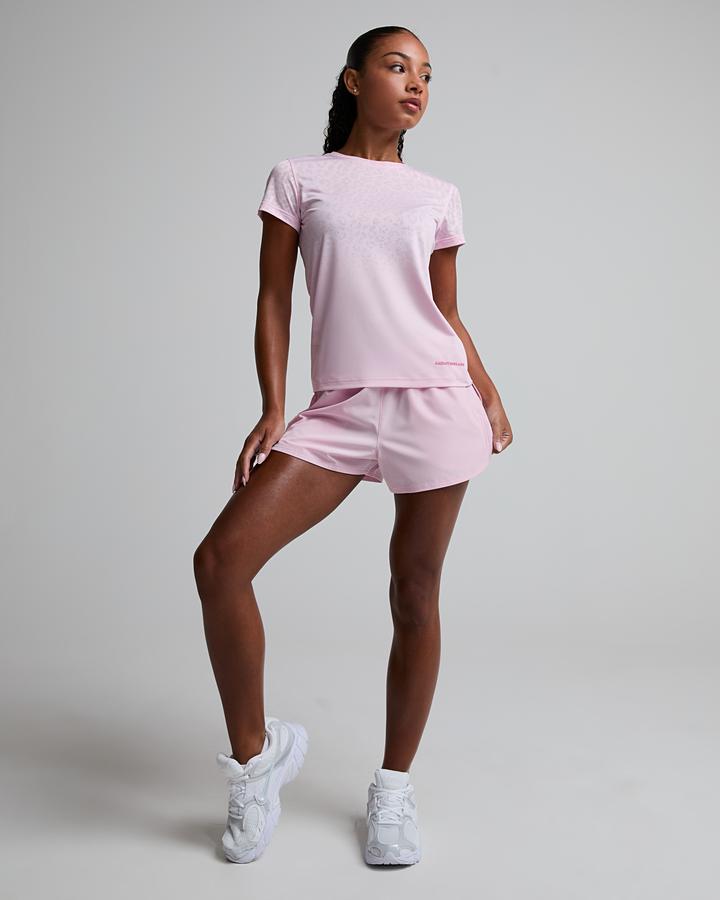 Monterrain Women's Laya Leopard Woven Short - Rose Quartz
