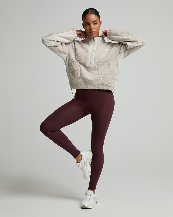 Monterrain Women's Bandha Borg Quarter Zip Fleece - Moonlit Alloy