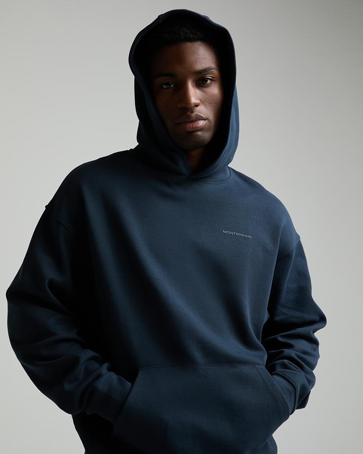 Monterrain Men's Unite Oversized Fleece Hoodie - Academy Blue