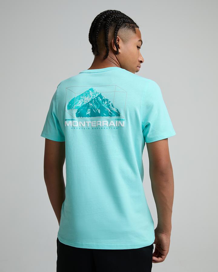 Monterrain Junior Tumult Cotton T-Shirt - Mint Sky