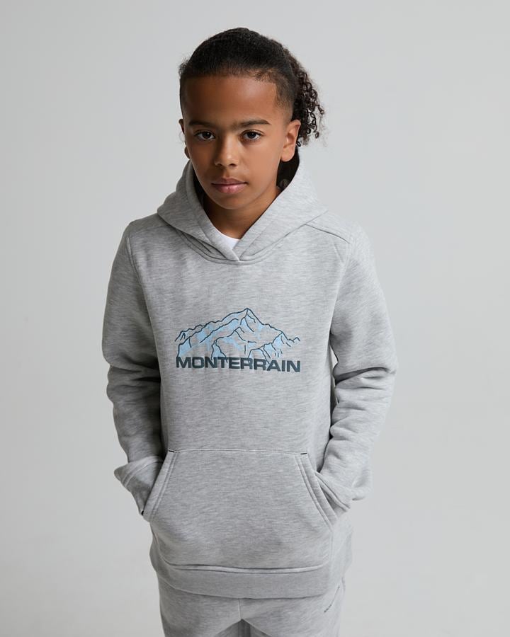 Monterrain Junior Vast Fleece Overhead Hoodie - Grey Marl