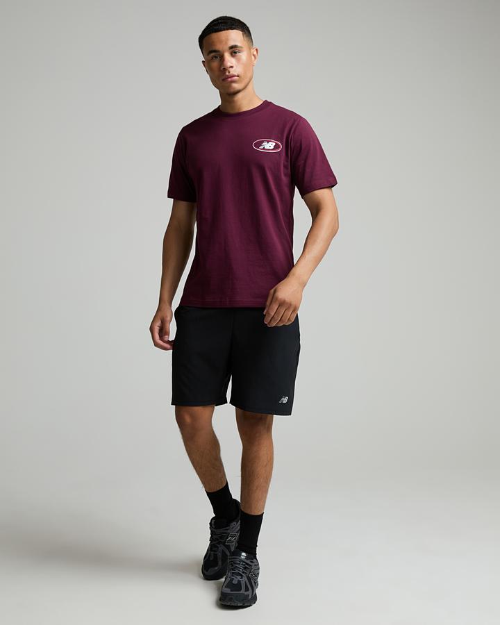 New Balance Men's Oval T-Shirt - Mulled Wine