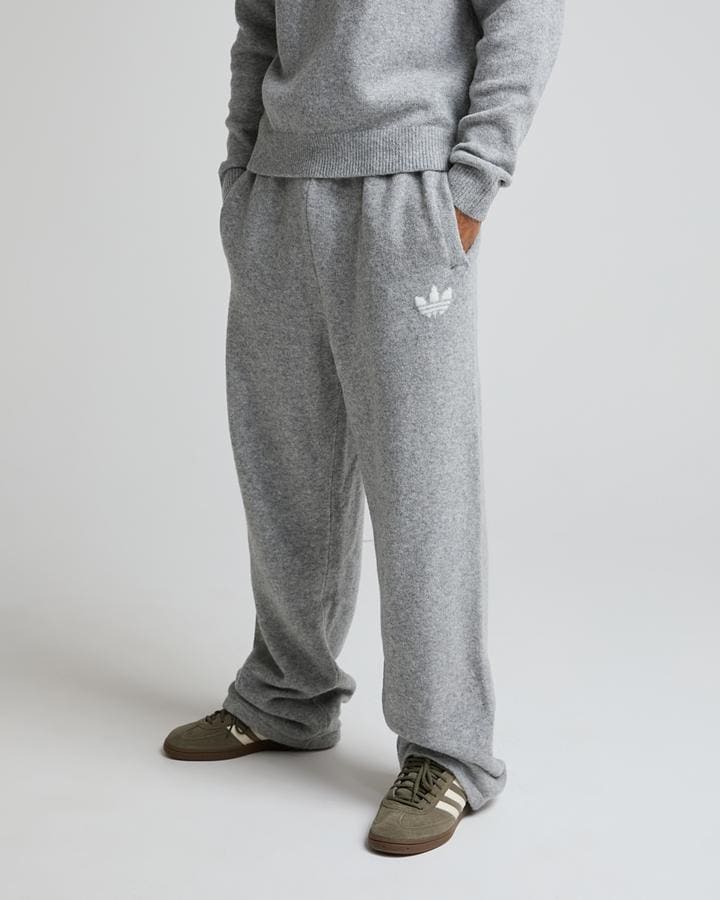 adidas Men's Trefoil Essential Knit Pant - Medium Grey Heather