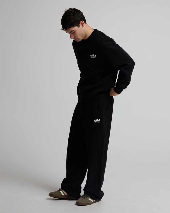 adidas Men's Trefoil Essential Knit Pant - Black