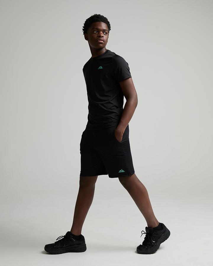 Alpyrex Junior Carabiner Poly Running Short - Black Gemstone Halo