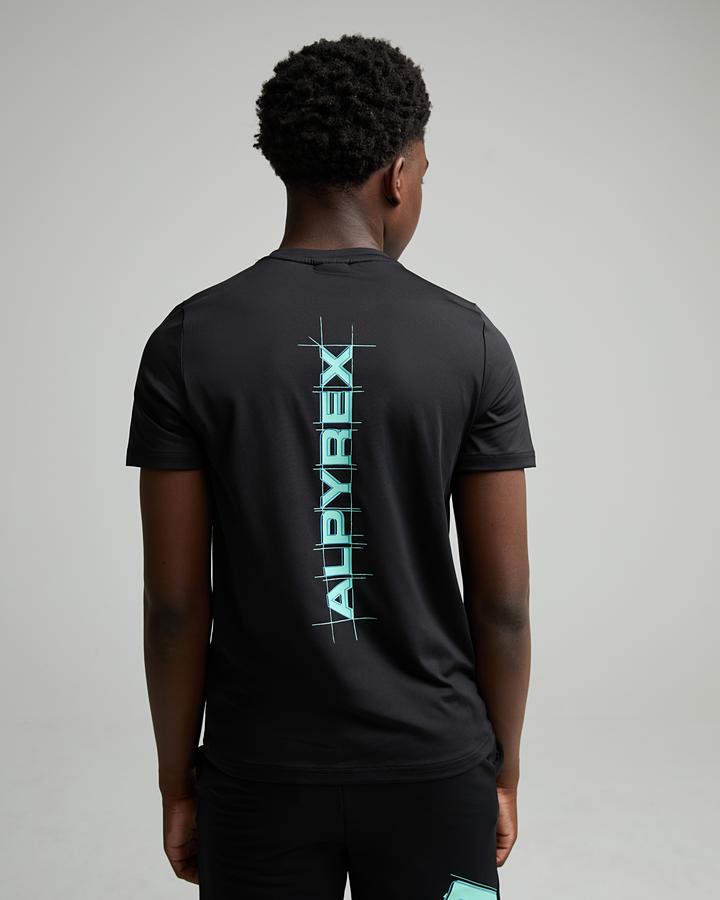 Alpyrex Junior Carabiner Poly T-Shirt - Black Gemstone Halo