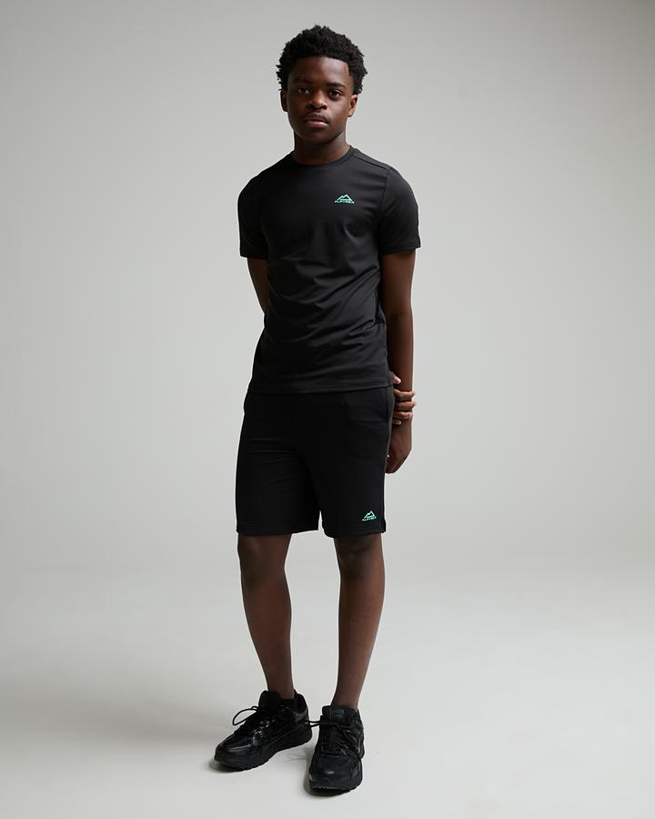 Alpyrex Junior Carabiner Poly T-Shirt - Black Gemstone Halo