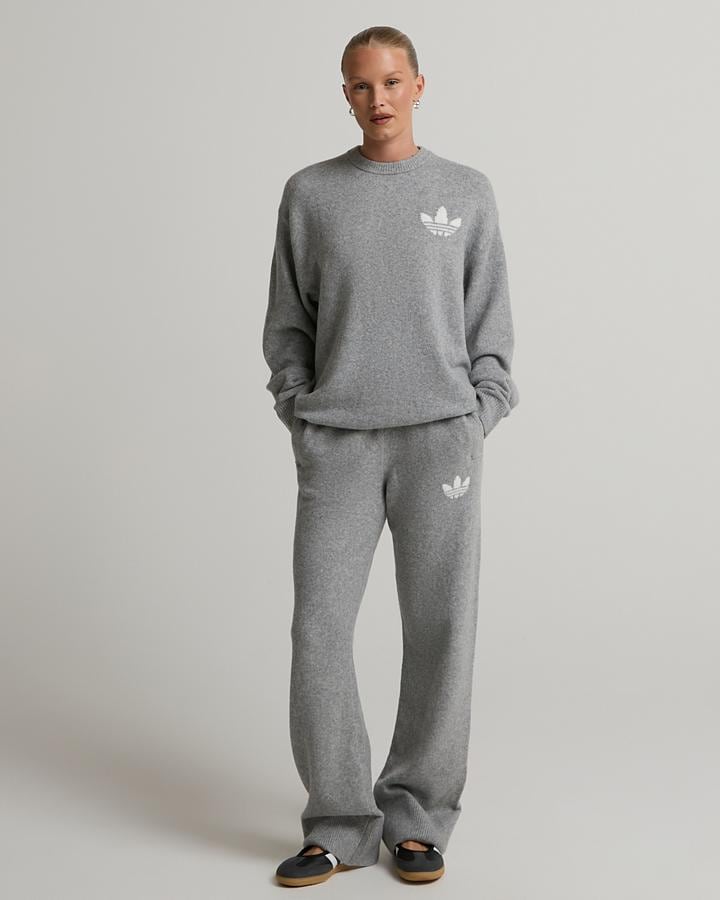 adidas Women's Essential Knit Crewneck Sweatshirt - Medium Grey Heather