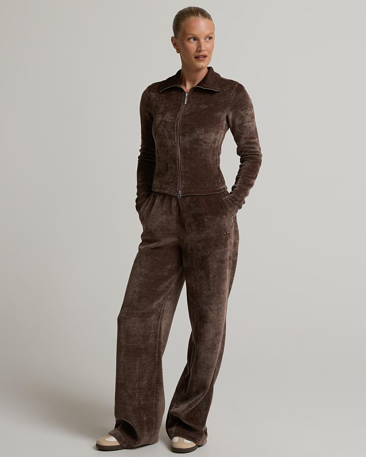 adidas Women's Chenille Zip Track Top - Earth Strata