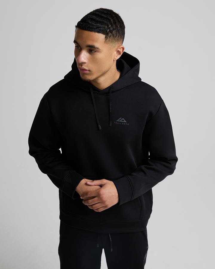 Trailberg Men's Vital Overhead Fleece Hoodie - Black