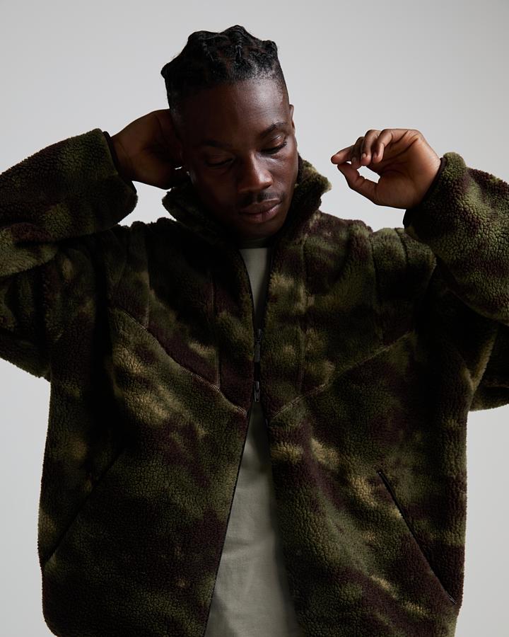 adidas Men's Camo Borg Fleece - Olive Strata