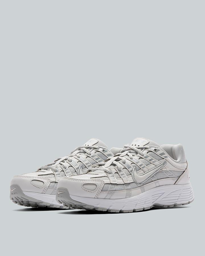 Nike Junior P-6000 Trainers - Grey Fog Platinum Tint White