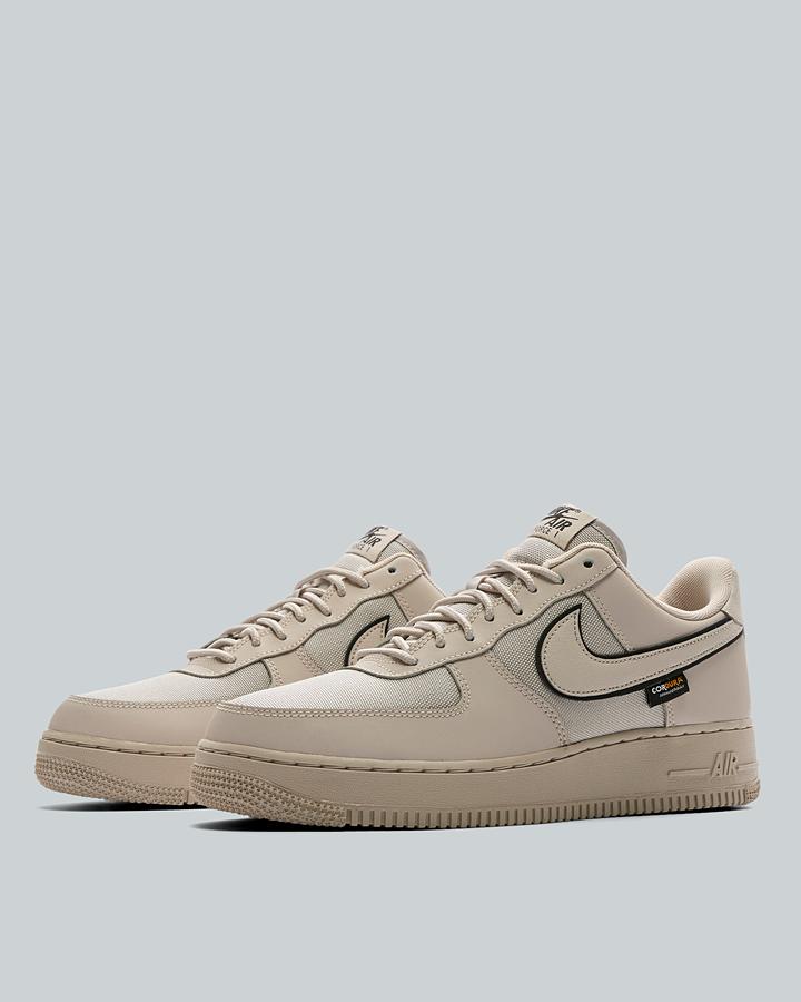 Nike Men's Air Force 1 '07 LV8 Cordura Trainer - Cream/Black