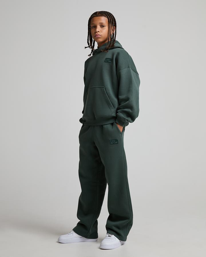 Nike Junior Club Open Hem Graphic Pant - Camo Green Black Spruce