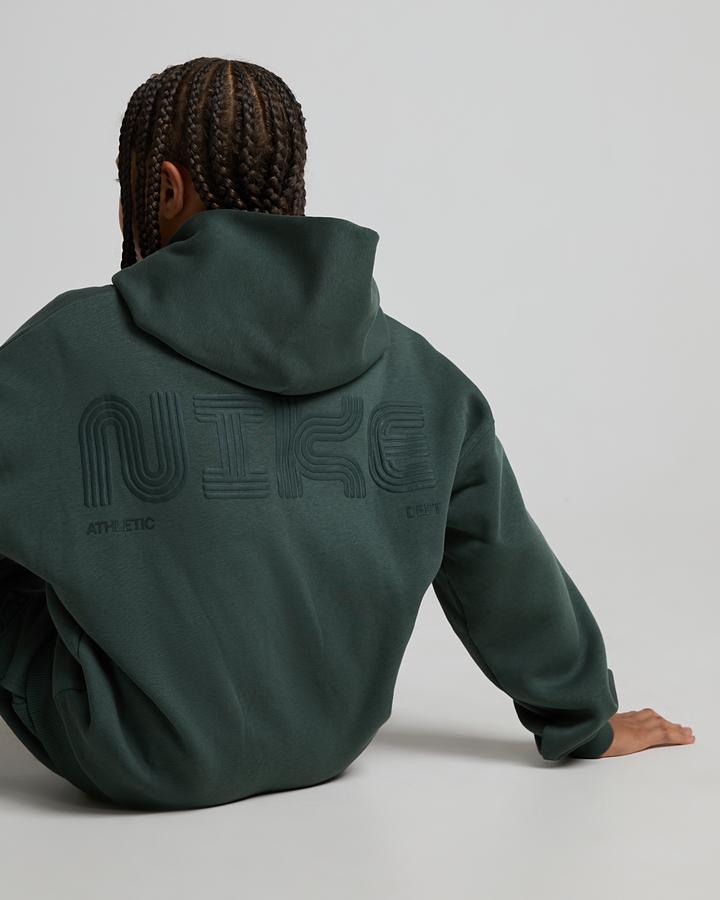 Nike Junior Club Graphic Hoodie - Camo Green Black Spruce