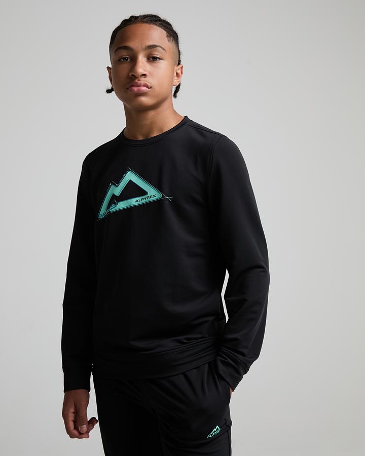Alpyrex Junior Carabiner Poly Sweatshirt - Black Gemstone Halo