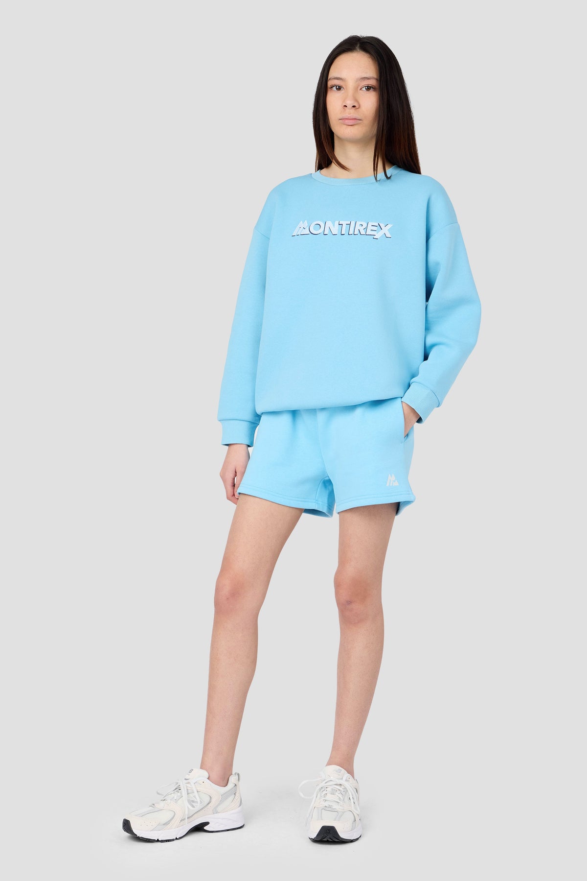 Montirex Girls' Essence Fleece Short - Seashell Blue