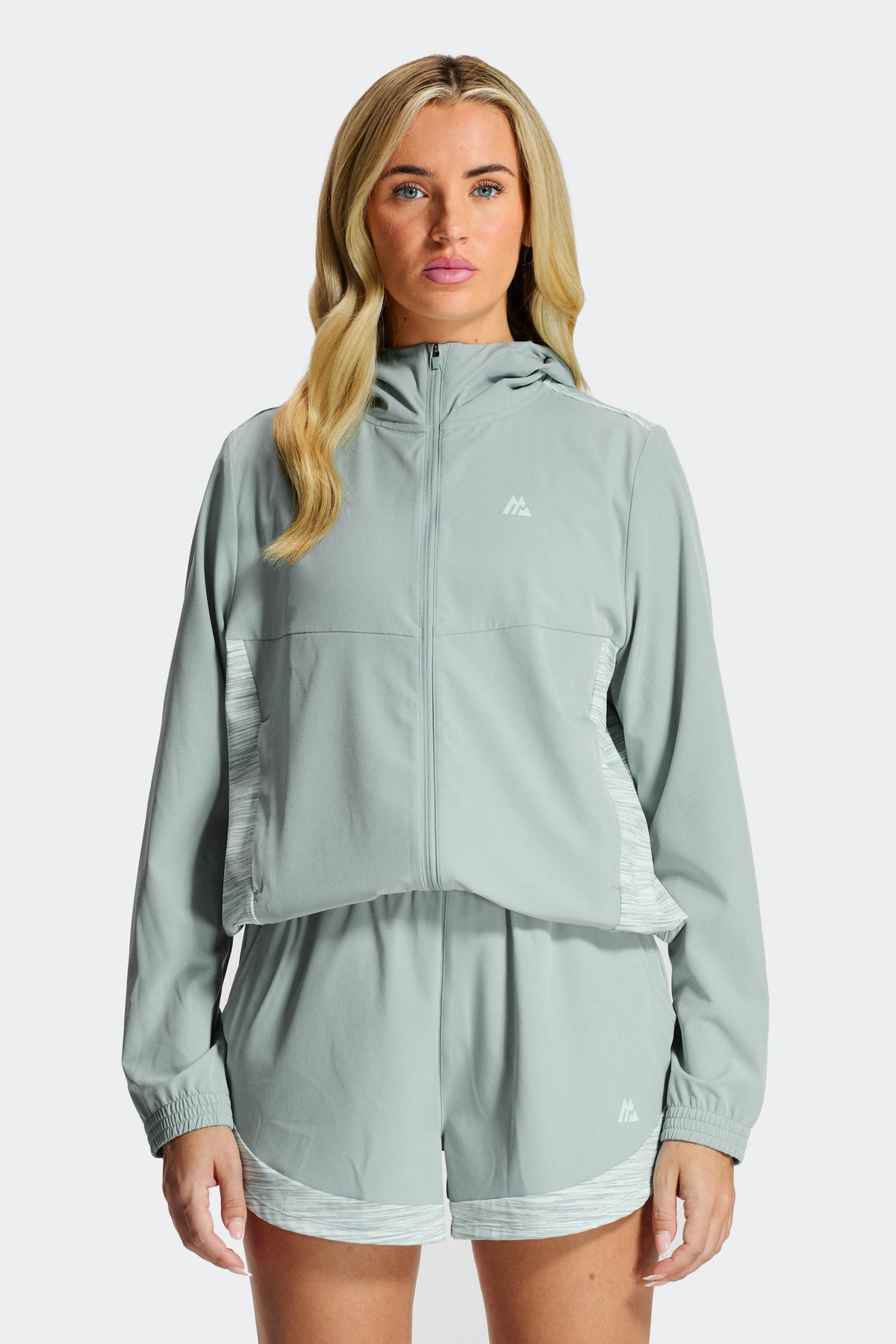 Montirex Women's Trail Windbreaker - Slate/Green/White