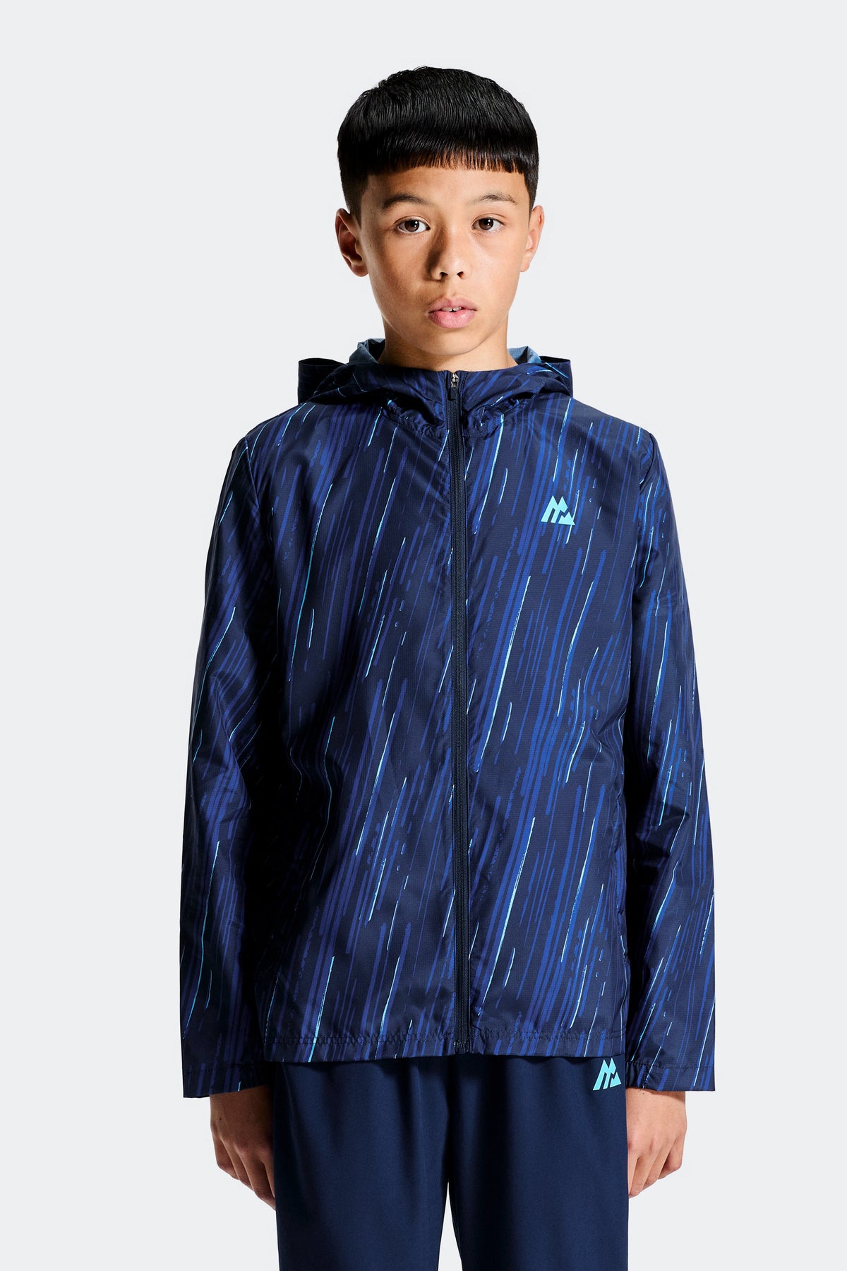 Montirex Junior Vigour Windbreaker - Midnight Blue Marine Blue Neon Sky