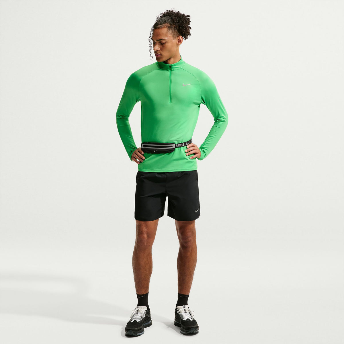 Nike Stride Half-Zip Running shirt Green/silver
