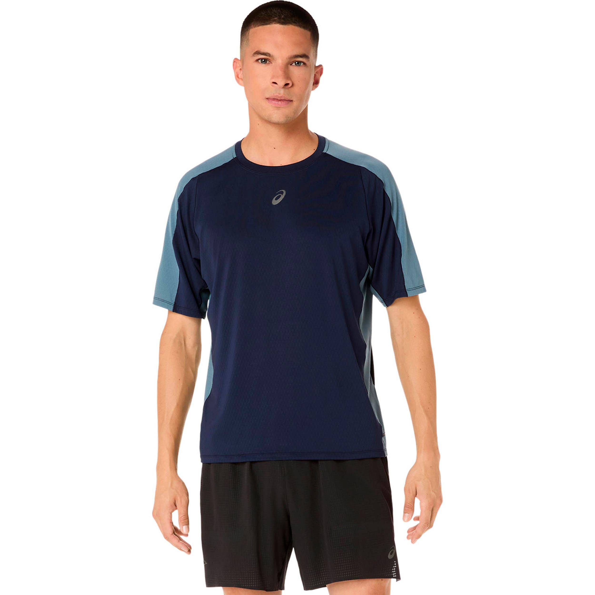 ASICS Fujitrail Elite Running shirt Men - dark blue, grey