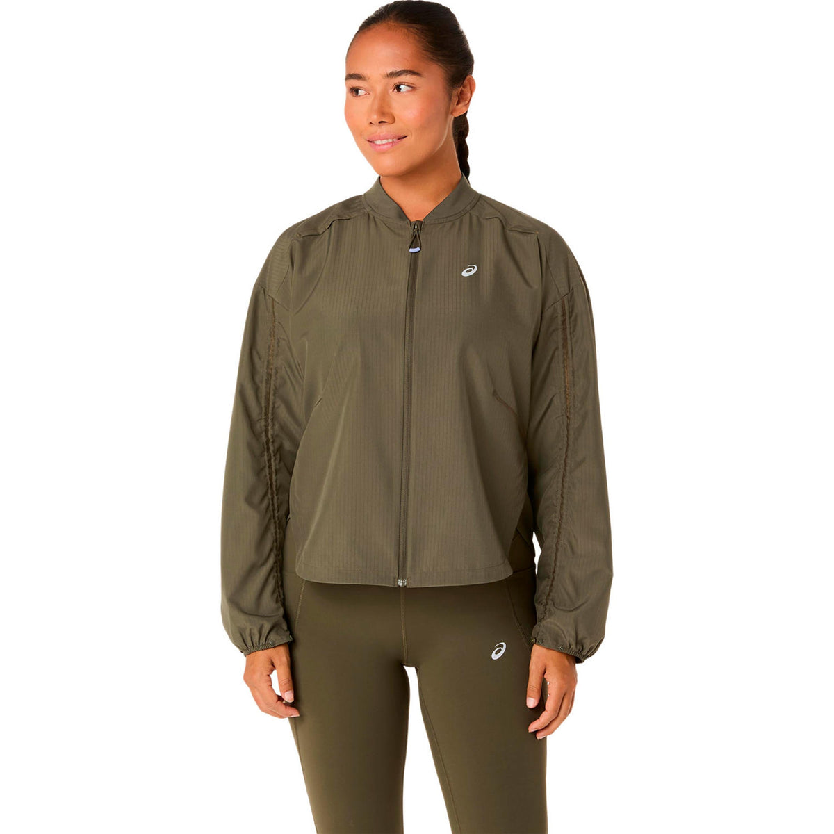 ASICS Nagino Adjustable Women's Running Jacket - Green
