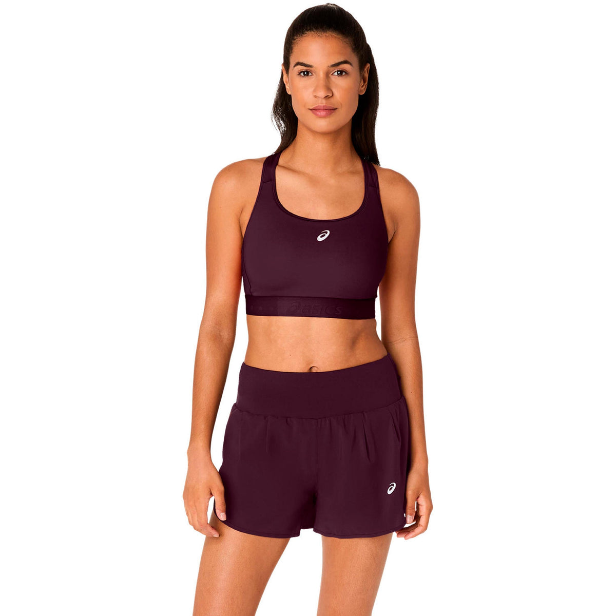 ASICS Road Compression Women's Sports Bra - Wine Red